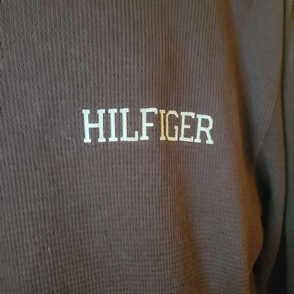 Tommy Hilfiger Brown Long Sleeve Cotton Men's Top Size Medium - Picture 4 of 5